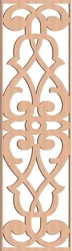 Vista 21 de 9 3/8"W x 24 3/8"H x 1/4"T Bellaire Decorativos Paneles de pared de madera calado, abedul