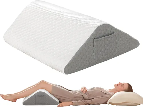 Vista 10 de Simpledad Almohada de cuña de tamaño individual para relleno de huecos de cama, almohada de cuña para espacio de cabecera (0-8 pulgadas), relleno