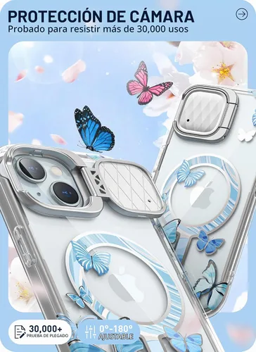 Vista 3 de i-Blason - Funda MagSafe para iPhone 15/14/13 (6.1 pulgadas), diseño de Mosca azul