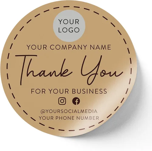 Vista 37 de Calcomanías de vinilo personalizadas con tu imagen, texto, diseño y logotipo. Etiquetas comerciales personalizadas impermeables para embalaje