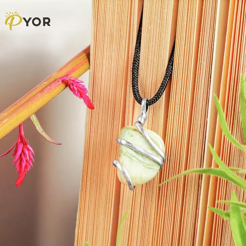 Vista 84 de PYOR Collar con colgante curativo de Reiki de cristal, gemas de buena suerte, prosperidad, riqueza, piedras preciosas naturales, collares de buena