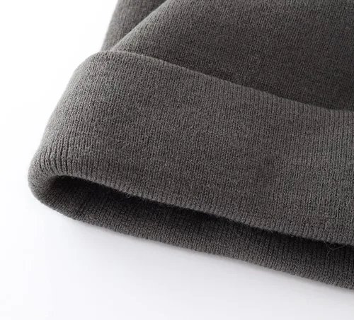 Vista 6 de Home Prefer Gorro de invierno para hombre con forro polar cálido y gorro de punto