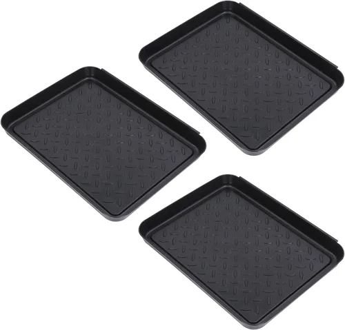Vista 7 de TREETDOBV Bandeja para botas para todo tipo de clima, bandeja para botas para entrada interior, bandeja impermeable para zapatos con borde elevado