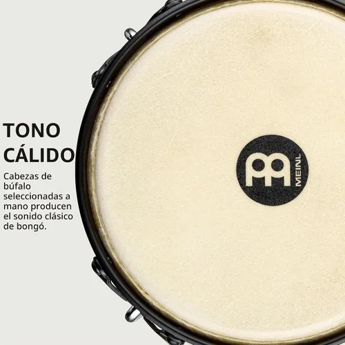 Vista 3 de Meinl Percussion HTB100WB-M Headliner Traditional Designer Series Bongos de madera, marrón nogal