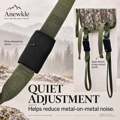 Vista 9 de Correas universales para mochila con soporte de árbol, sistema de transporte ajustable acolchado silencioso