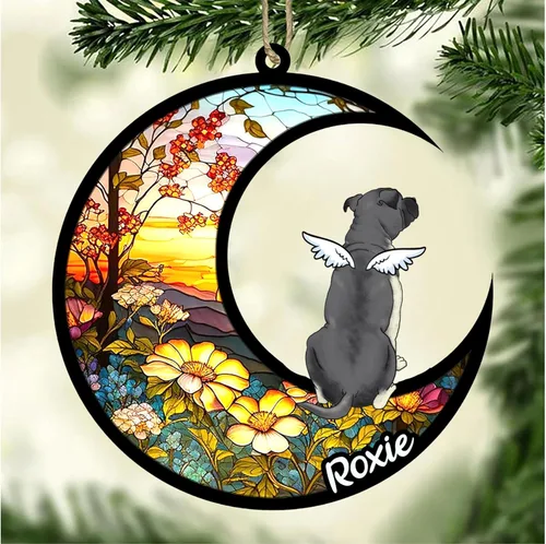 Vista 57 de LOVELYPOD Adorno de Navidad personalizado para perro Basset Hound (marrón) Basset Hound (marrón) adorno para atrapasoles de perro, razas de perros