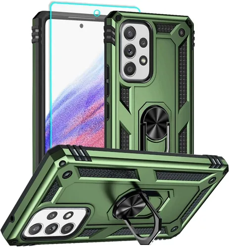 Vista 8 de Funda para Samsung A53 5G, Galaxy A53 5G con protector de pantalla, protección de cuerpo completo, funda de goma duradera para Samsung Galaxy A53