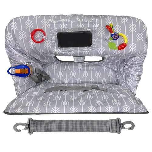 Vista 11 de Funda para carrito de compras para bebés y niños pequeños, funda impermeable para carrito de comestibles y silla alta, funda acolchada suave