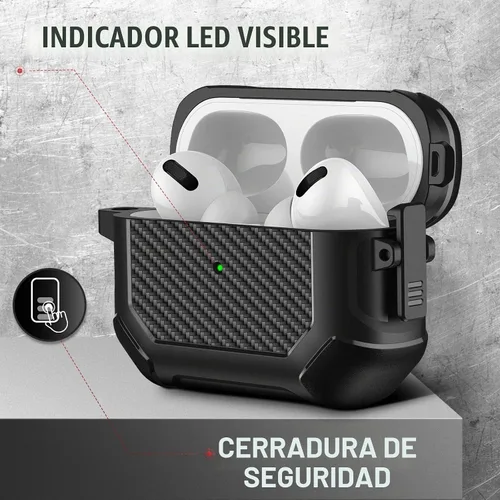 Vista 5 de Maxjoy Funda para AirPods Pro 3 (2025), funda protectora rígida compatible con Airpods Pro de 3ª generación con kit de limpiador de llavero
