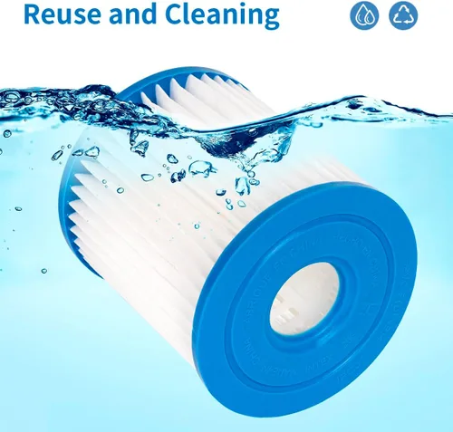 Vista 5 de WuYan Filtros de repuesto para bañera de hidromasaje Intex, filtro de bomba de piscina 28601/28602 para Intex tipo H 29007E Set cartucho de filtro