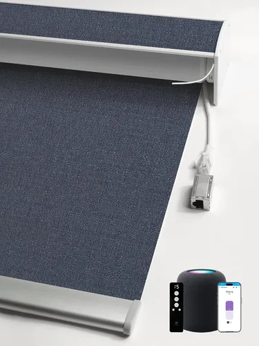 Vista 13 de SmartWings Persianas enrollables con cable duro PoE 100% opacas, muestra de tela