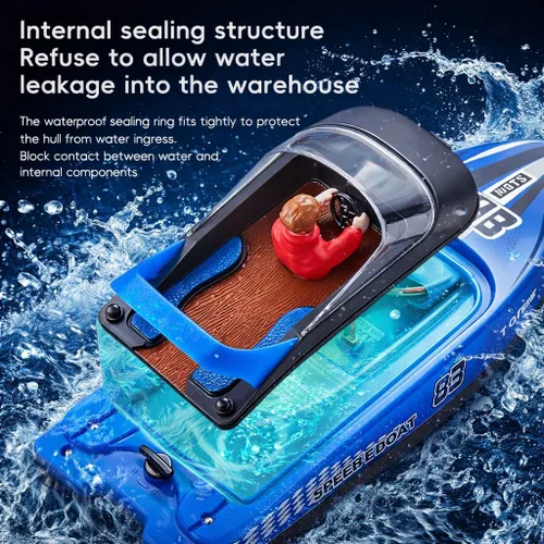 Vista 8 de ANTSIR Barco a control remoto para piscina y lago luces LED de 120 minutos