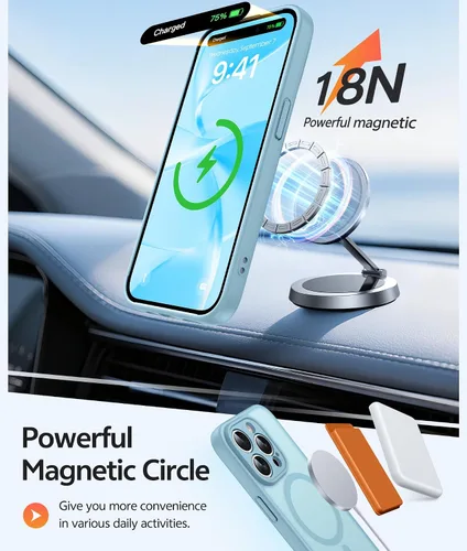 Vista 581 de FNTCASE Funda para Motorola Moto G-Stylus-5G-2025: Funda magnética translúcida mate a prueba de golpes para Moto G Stylus 2026, funda protectora