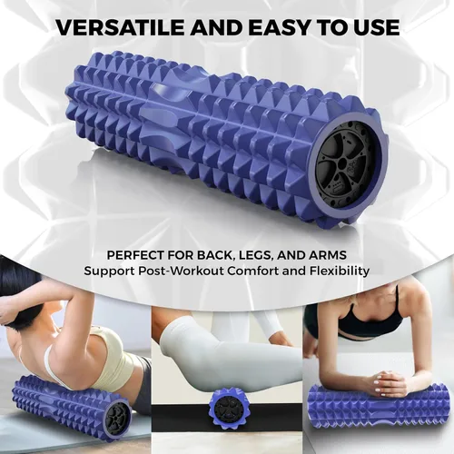 Vista 2 de Rodillo de espuma vibratoria, rodillo ergonómico de punto de activación para fitness, terapia corporal y recuperación muscular, por Nordic Lifting