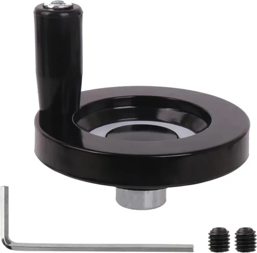 Vista 10 de Hand Wheel 63MM OD 8MM Mounting Hole Machine Key Fixing Bakelite Revolving Handle for Industrial Machinery