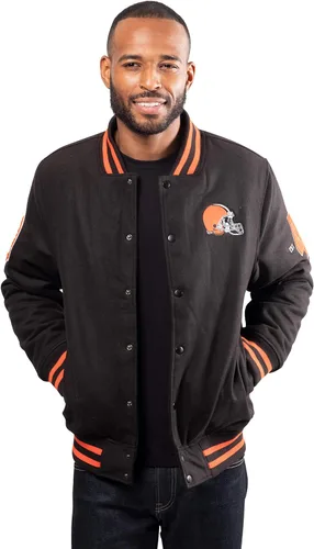 Vista 27 de Ultra Game Men's NFL Official Classic Varsity Coaches Jacket Coat