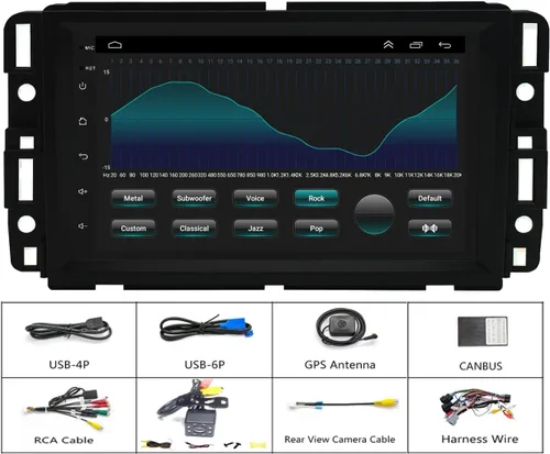 Vista 6 de Radio para Chevy Chevrolet Silverado Impala Tahoe GMC Acadia Sierra Yukon Android Stereo 2006 2007 2008 2009 2010 2011 2012 2013 2014 Accesorios