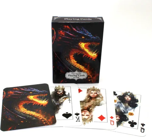 Vista 7 de Naipes Autumn Maiden, cubierta de tamaño de póquer de fantasía, cubierta temática de otoño, cartas de coleccionista únicas