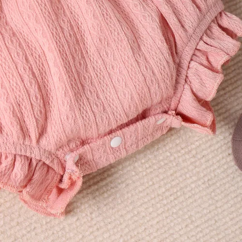 Vista 6 de Yccutest Mameluco de manga larga para bebé recién nacido, con volantes, para otoño e invierno