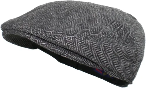 Vista 4 de Ted & Jack - Gorra de conducción Street Easy de espiga o a cuadros con forro acolchado