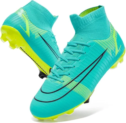 Vista 2 de Botines de fútbol para hombre, botas de fútbol profesional, para entrenamiento, para exteriores, deportes de interior, atléticos, para niño grande