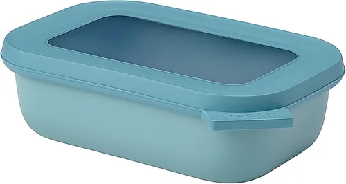 Vista 28 de Mepal Cirqula - Recipiente circular rectangular para almacenar y servir alimentos de 67.6 fl oz / 68 onzas con tapas transparentes, perfecto