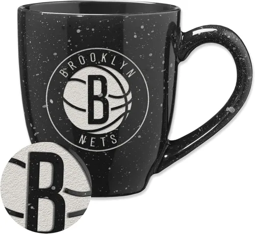 Vista 13 de Rico Industries NBA 16 oz Team Color Laser Engraved Speckled Ceramic Coffee Mug 3-Color del