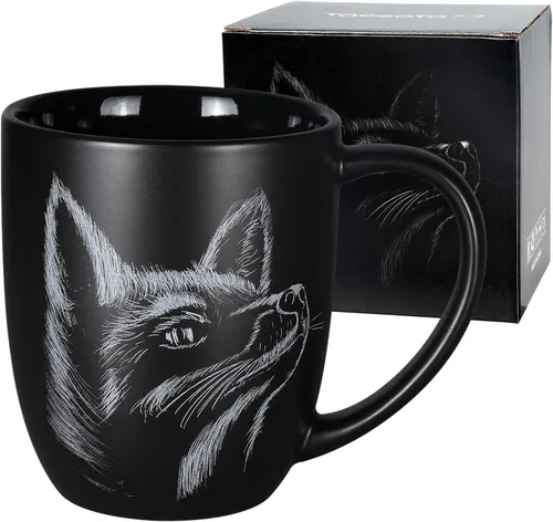 Vista 9 de Taza de café de cerámica con diseño de gato de 14 onzas, regalo para amantes de los gatos, regalos personalizados para inauguración de la casa
