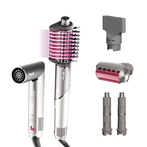 Vista 20 de Secador de pelo Shark FlexFusion con cepillo de pelo Fusion, difusor, estilizador de aire cerámico con rizadores auto-envolventes, placas