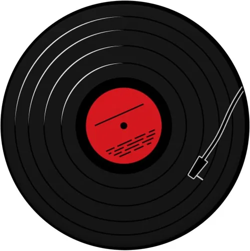 Vista 3 de Retro vinilo álbum reproductor de discos LP arte rojo diseño PopSockets estándar PopGrip