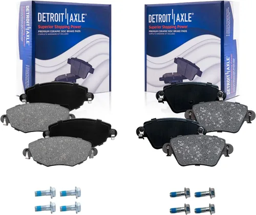 Vista 53 de Detroit Axle - Pastillas de Freno Delantero para Nissan Altima Maxima Sentra 350Z Cube Juke Versa INFINITI G35 I30 I35 Suzuki SX4 Crossover