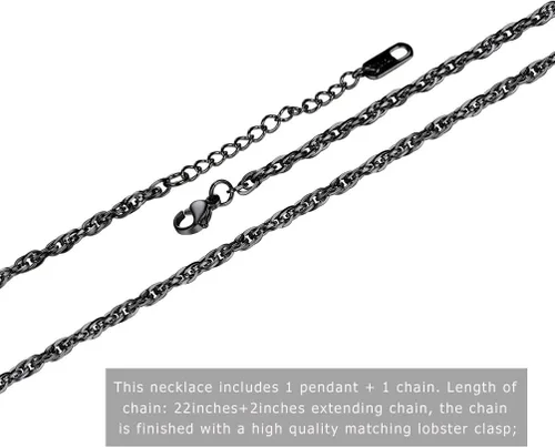 Vista 6 de PROSTEEL Collar punk rock,M16A4 Rifle Shape Pendant & Chain,Cool Men Jewelry,para él