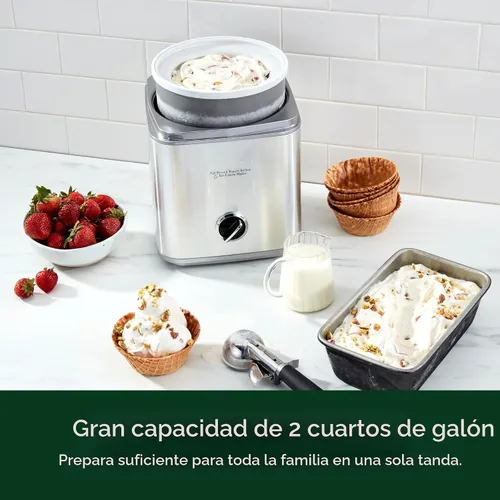 Vista 6 de Cuisinart - Máquina para hacer helados, totalmente automática, acero inoxidable, 2 cuartos de galón