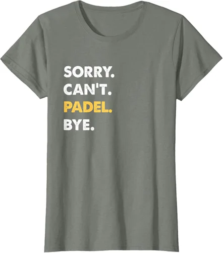 Vista 16 de Sorry Can't Padel Bye Funny Camiseta de Padel, Negro