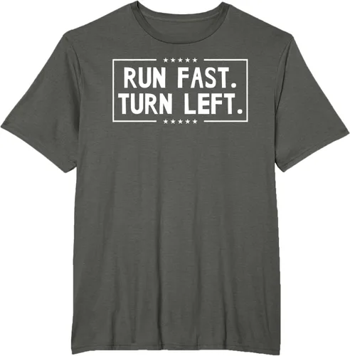 Vista 5 de Run Fast Turn Left - Camiseta para correr de pista y campo
