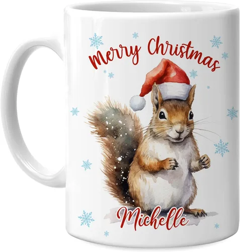 Vista 22 de Hyturtle Regalos personalizados para amantes de los osos – Taza de café de cerámica con nombre personalizado de oso con sombrero de Papá Noel