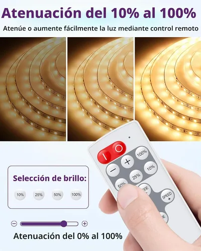 Vista 5 de HitLights Mini control remoto RF para DC 5/12/24V tira de LED de un solo color 12-Key, Magnetic, PWM Dimming Control, Wireless Dimmer 8 Dynamic