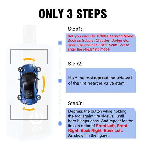 Vista 5 de OBDResource Herramienta de reaprendizaje TPMS, herramienta de programación Tpm, herramienta de reinicio de sensores, herramienta de activación