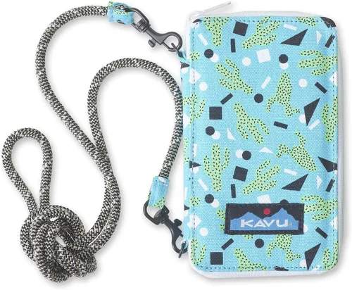 Vista 18 de KAVU Go Time Cartera Cruzada Plegable Bi-Fold con Correa de Cuerda Teñido anudado de playa