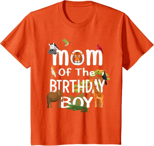 Vista 36 de Camiseta de fiesta de animales con temática de zoológico para niño de cumpleaños, Negro