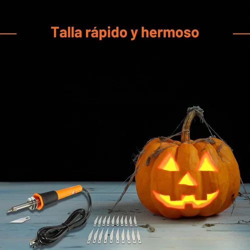Vista 5 de Honoson - Juego de herramienta de cuchillo caliente eléctrico de 30 piezas, 20 piezas de cuchillas, 3 porta-cuchillas, 2 cuchillas de pirografía