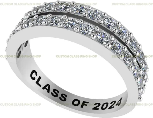 Vista 6 de Anillo personalizado de plata de ley para escuela secundaria y universidad, oro de 10 quilates, oro de 14 quilates, con certificación GRA
