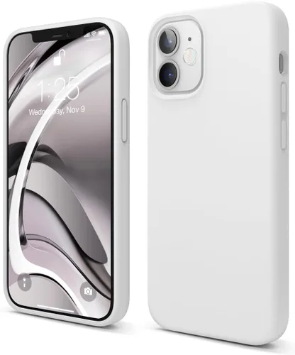Vista 35 de elago - Carcasa de silicona líquida para iPhone 12 Mini, color negro Full Body Protective Cover, Shockproof, Slim Fit, Anti-Scratch Soft