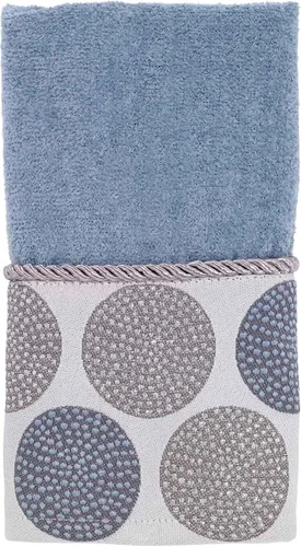 Vista 14 de Avanti Linens - Toalla de mano, toalla de algodón suave y absorbente (colección de círculos punteados, mineral) 100% algodón, suave y absorbente