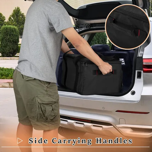 Vista 4 de samdew Bolsa de transporte Firecube para exteriores de 14 pulgadas, funda para hoguera de 14 pulgadas compatible con Outland Firecube 805 portátil