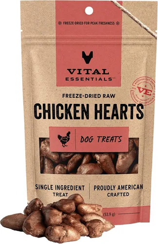 Vista 12 de Vital Essentials Golosinas para perros con corazones de pollo crudos