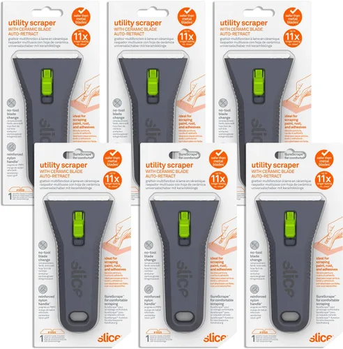 Vista 16 de Slice 10593 Regular - Auto-retráctil, Raspador Utilitario, Hoja de Cerámica se Retrae Automáticamente, Libre de Óxido, Seguro para los Dedos