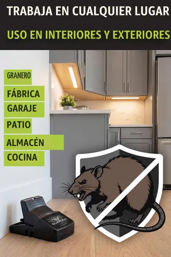 Vista 5 de Trampas para ratas de interior (paquete de 2) atrapa ratas, ratones y ratones de campo rápidamente con estas trampas para ratas fáciles de cebar