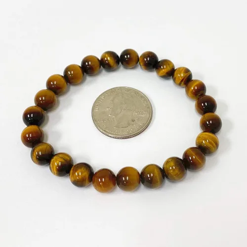 Vista 99 de Gem Avenue Handmade Round Bead Stretch Bracelet Unisex Natural Stone Beaded Jewelry for Men & Women, Elastic Wristband for Daily Wear