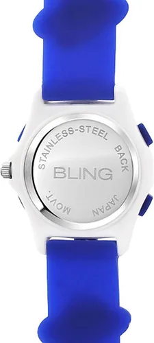 Vista 4 de Bling Jewelry Time Teacher 3D Skater Racer Tennis Soccer Basketball Baseball Sports Wrist Watch for Young Tween Silicone Wristband White Dial